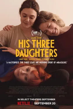 Official theatrical poster for His Three Daughters (2023)